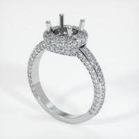 10K White Gold Pave Ring Setting Video