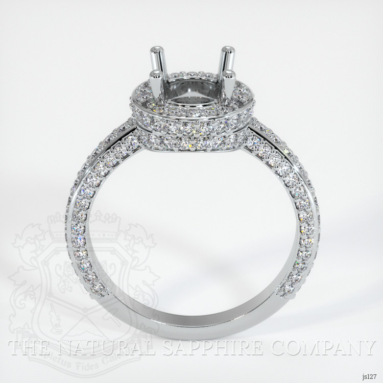10K White Gold Pave Ring Setting