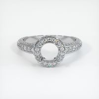 14K White Gold Pave Ring Setting Image