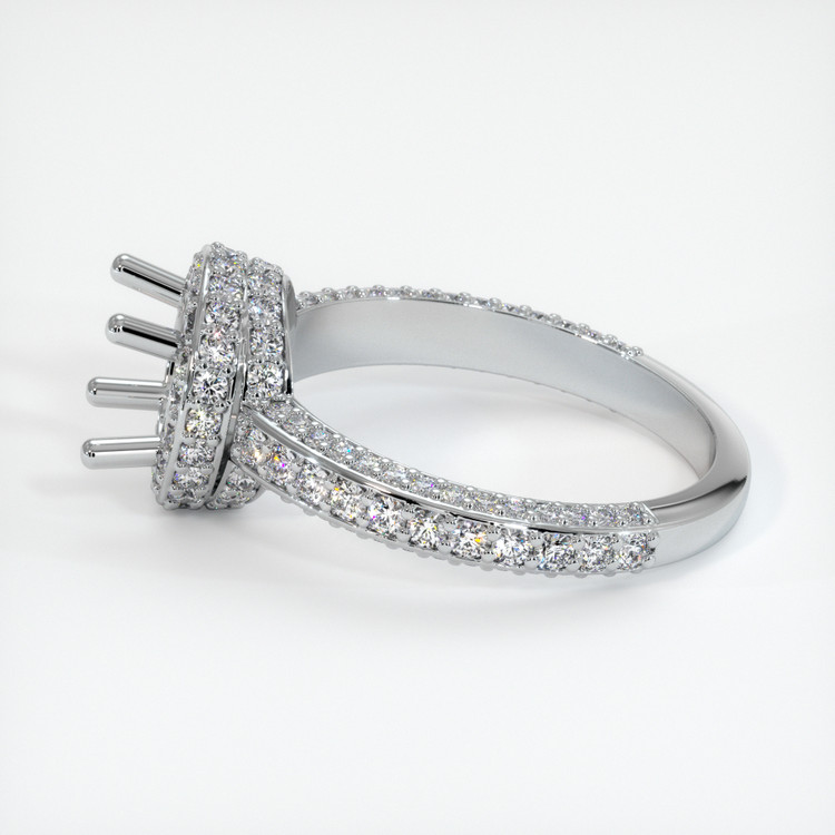 18K White Gold Pave Ring Setting