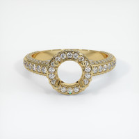 10K Yellow Gold Pave Ring Setting Image