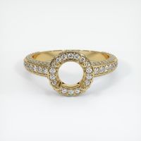 14K Yellow Gold Pave Ring Setting Image