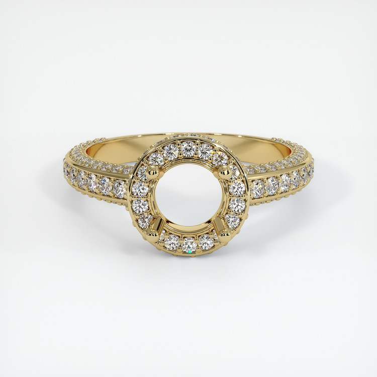 14K Yellow Gold Pave Ring Setting
