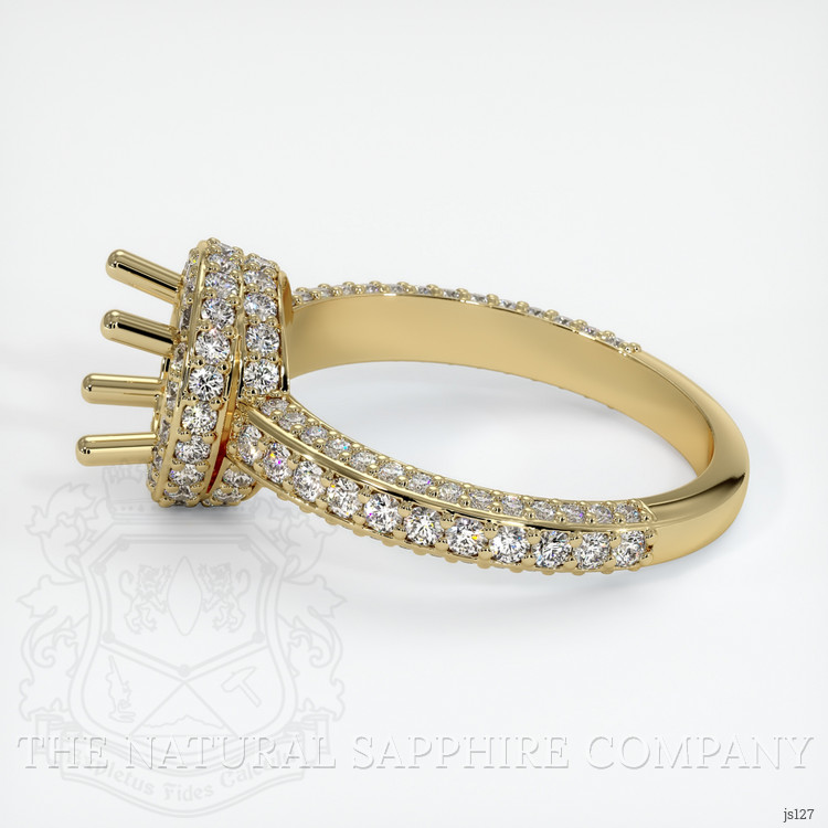 14K Yellow Gold Pave Ring Setting