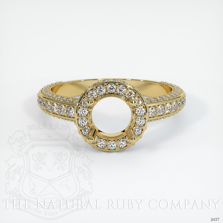 18K Yellow Gold Pave Ring Setting