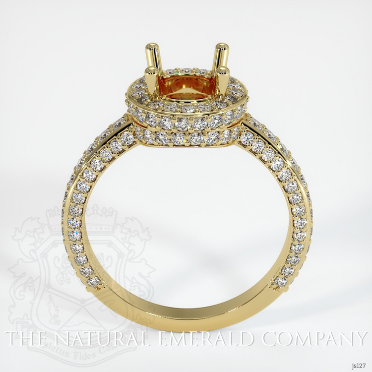 18K Yellow Gold Pave Ring Setting