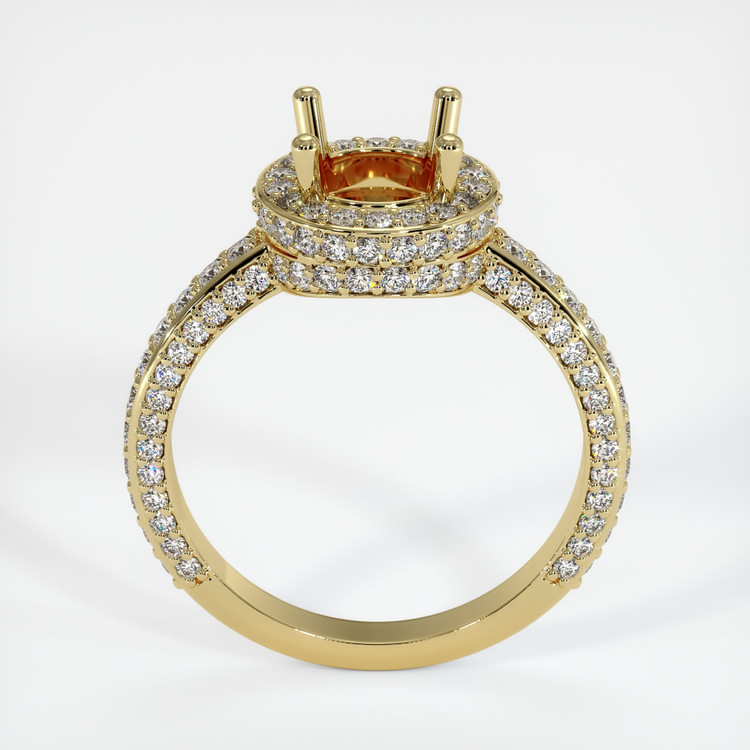 18K Yellow Gold Pave Ring Setting