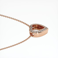 14K Rose Gold Pave Pendant Setting Image