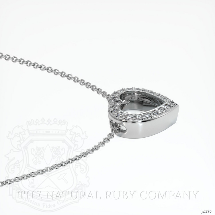 10K White Gold Pave Pendant Setting