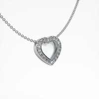 14K White Gold Pave Pendant Setting Image