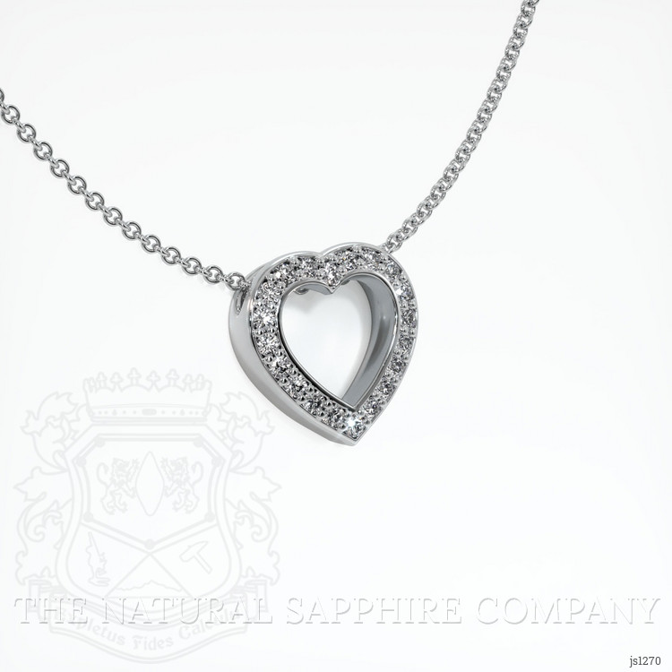 14K White Gold Pave Pendant Setting