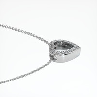 14K White Gold Pave Pendant Setting Image