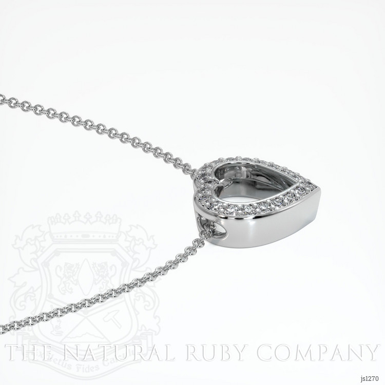 14K White Gold Pave Pendant Setting