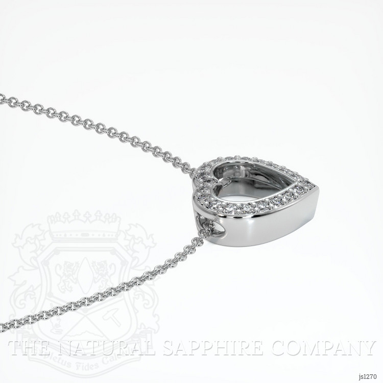 14K White Gold Pave Pendant Setting