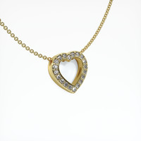 10K Yellow Gold Pave Pendant Setting Image