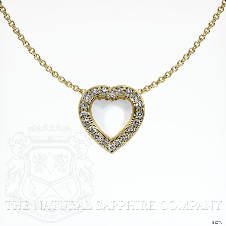 14K Yellow Gold Pave Pendant Setting