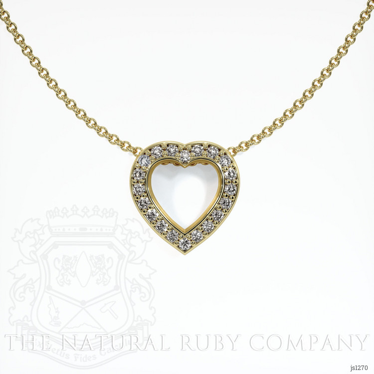 14K Yellow Gold Pave Pendant Setting