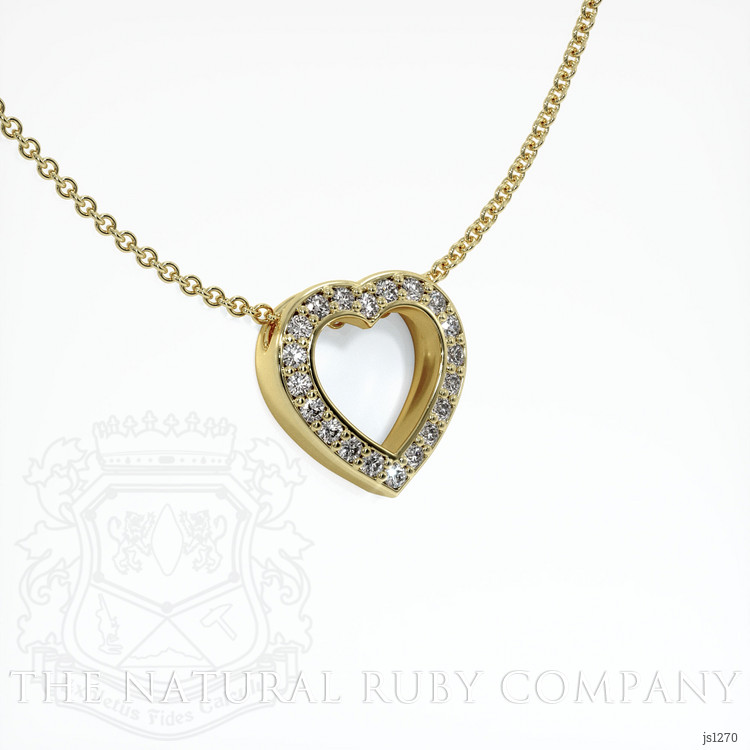 14K Yellow Gold Pave Pendant Setting