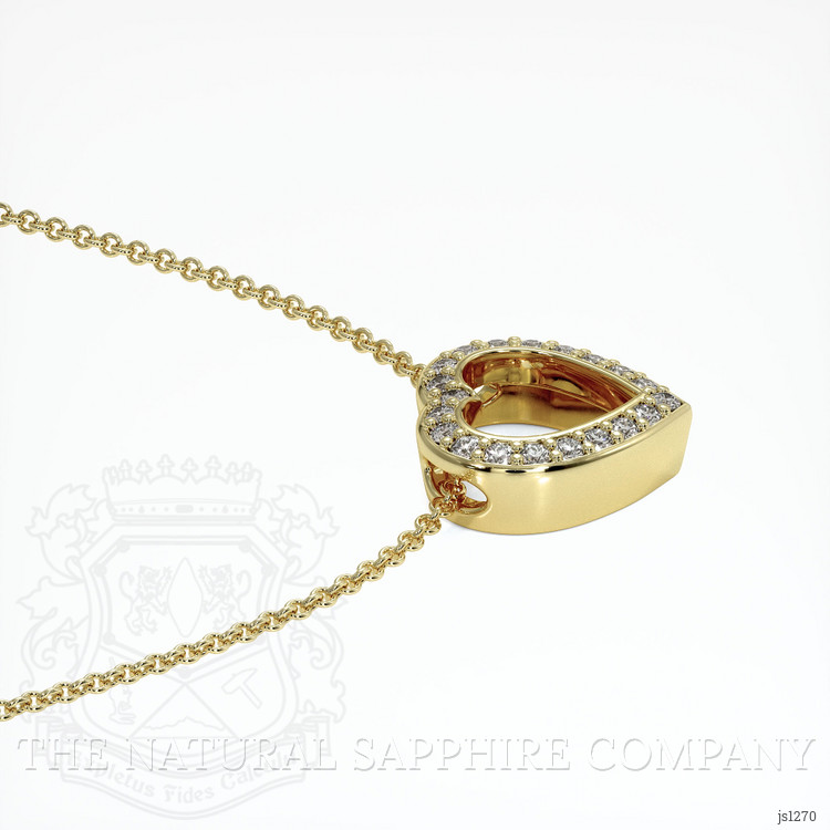 14K Yellow Gold Pave Pendant Setting