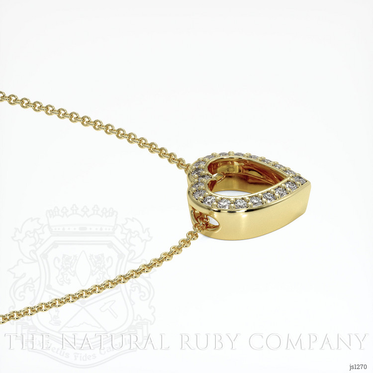 14K Yellow Gold Pave Pendant Setting