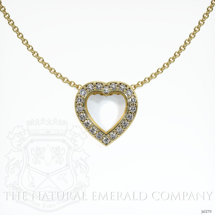 18K Yellow Gold Pave Pendant Setting