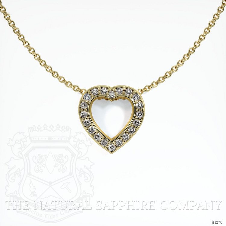 18K Yellow Gold Pave Pendant Setting