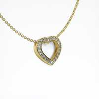 18K Yellow Gold Pave Pendant Setting Image
