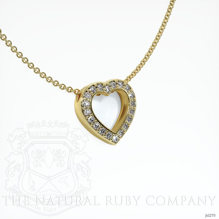 18K Yellow Gold Pave Pendant Setting