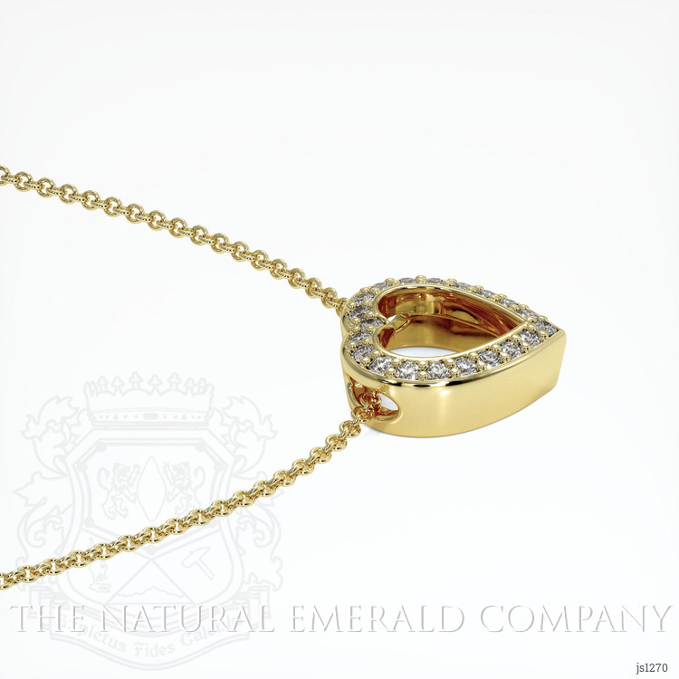 18K Yellow Gold Pave Pendant Setting