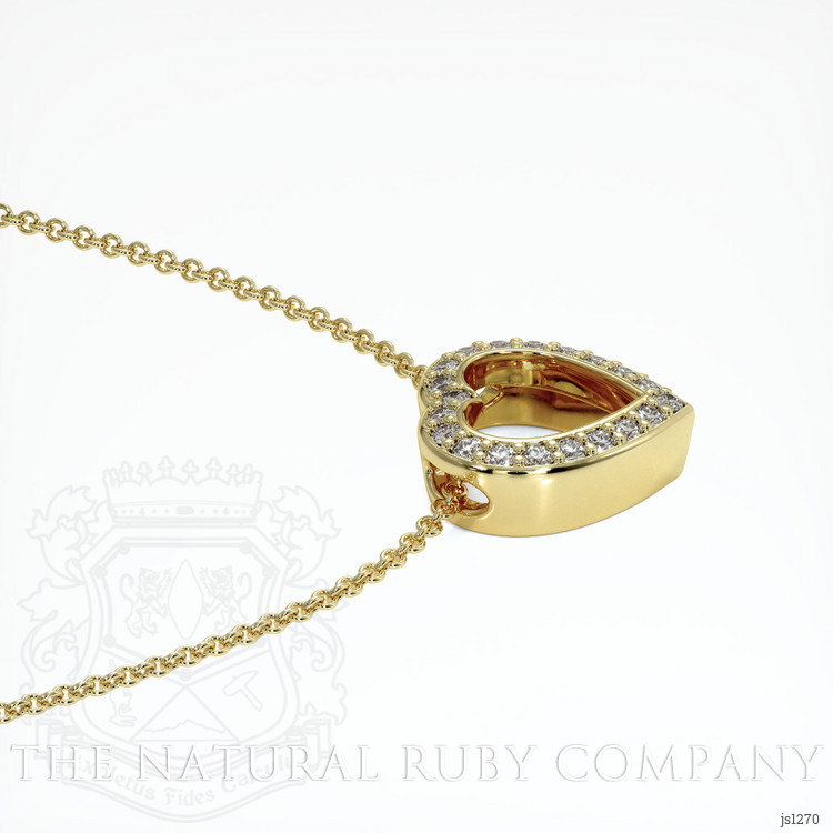 18K Yellow Gold Pave Pendant Setting