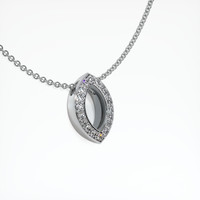 10K White Gold Pave Pendant Setting Image
