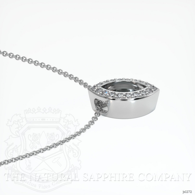 10K White Gold Pave Pendant Setting
