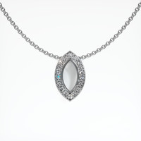 Pave Emerald Pendant 2.57 Ct., 18K White Gold Combination Setting