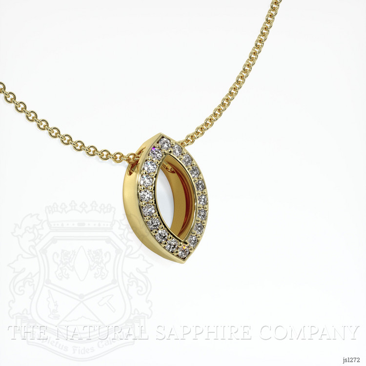 10K Yellow Gold Pave Pendant Setting