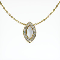 Pave Emerald Pendant 1.95 Ct., 18K Yellow Gold Combination Setting