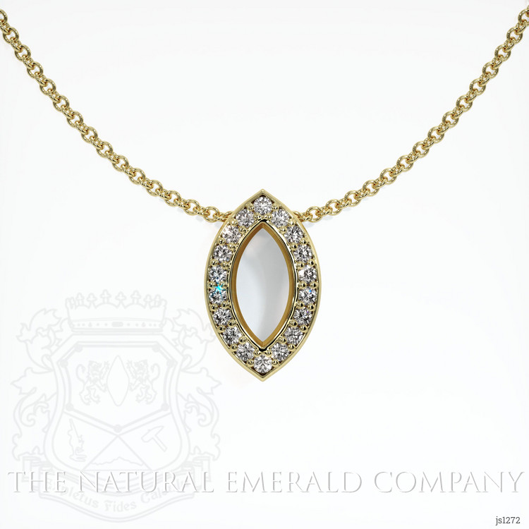 Pave Emerald Pendant 2.57 Ct., 18K Yellow Gold