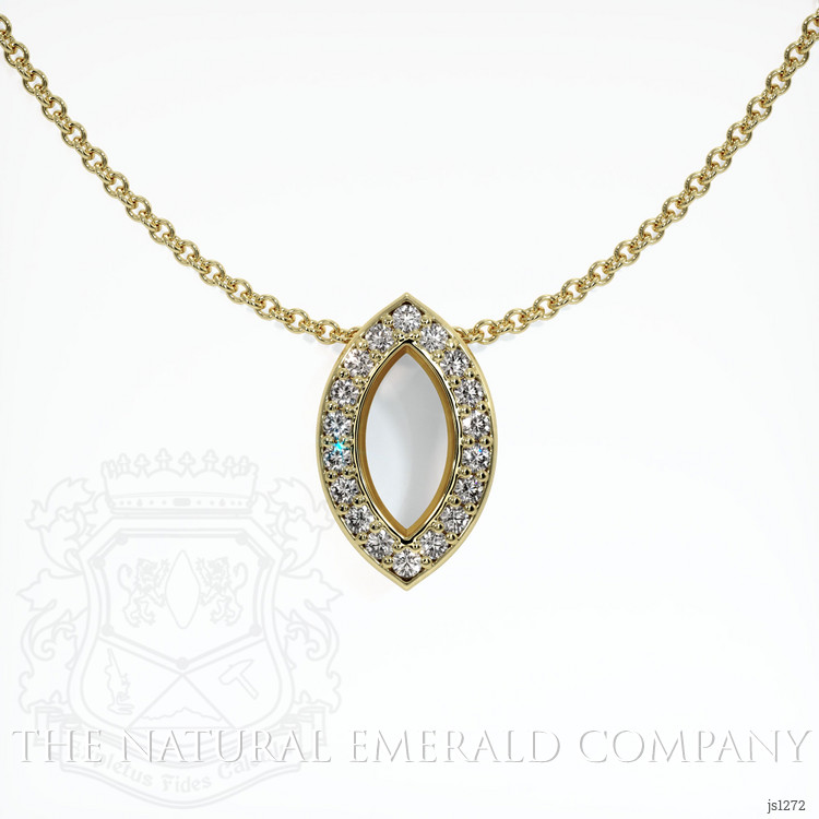 18K Yellow Gold Pave Pendant Setting