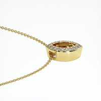 18K Yellow Gold Pave Pendant Setting Image