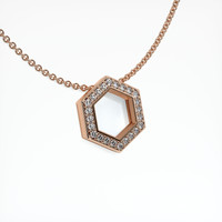 14K Rose Gold Pave Pendant Setting Image
