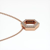 14K Rose Gold Pave Pendant Setting Image