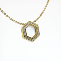 10K Yellow Gold Pave Pendant Setting Image