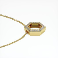 10K Yellow Gold Pave Pendant Setting Image