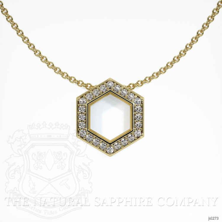 14K Yellow Gold Pave Pendant Setting