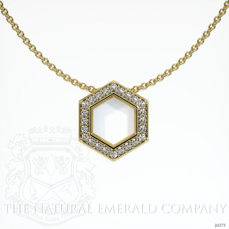 18K Yellow Gold Pave Pendant Setting