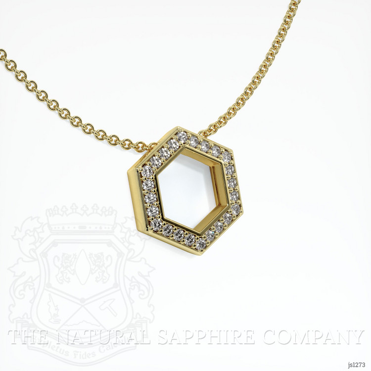 18K Yellow Gold Pave Pendant Setting