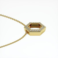 18K Yellow Gold Pave Pendant Setting Image