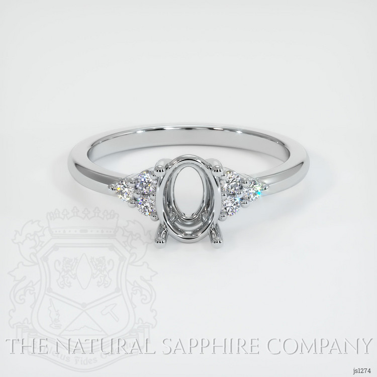 Platinum 950 Accent Stones Ring Setting