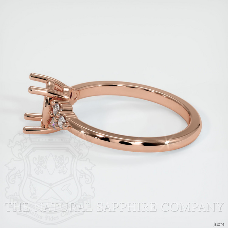 14K Rose Gold Accent Stones Ring Setting