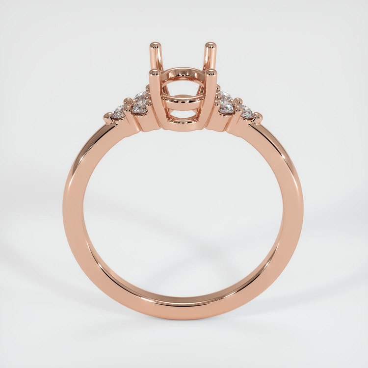 14K Rose Gold Accent Stones Ring Setting