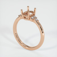18K Rose Gold Accent Stones Ring Setting Video